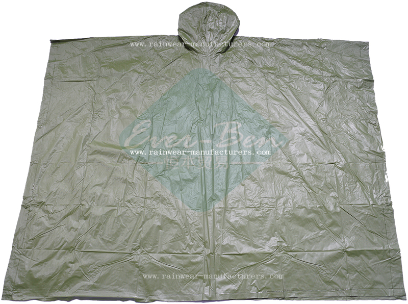 010 China Green Rain Poncho Manufacturer